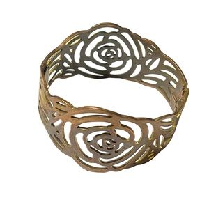 Filigree Copper Hinged Bracelet